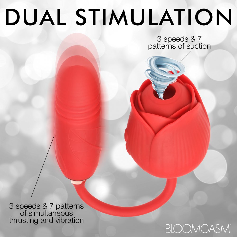 10X Romping Rose Suction and Thrusting Vibrator - image 7