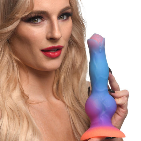 Space Cock Glow-in-the-Dark Silicone Alien Dildo - image 3
