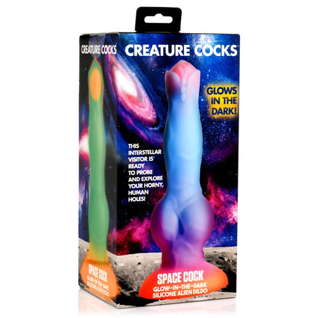 Space Cock Glow-in-the-Dark Silicone Alien Dildo - image 6