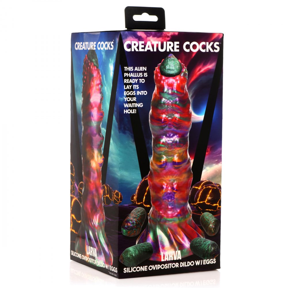 Larva Silicone Ovipositor Dildo with Eggs - image 9