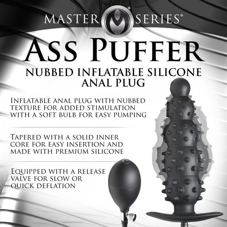 Ass Puffer Nubbed Inflatable Silicone Anal Plug - image 2