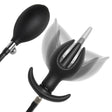 Master Series Inflatable Silicone Anchor Anal Plug — Black - 848518052353