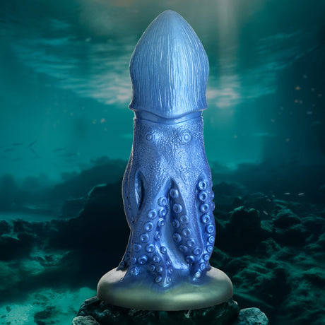 Creature Cocks Cocktopus Octopus Silicone Dildo — Blue, 8.4 in - 848518052452