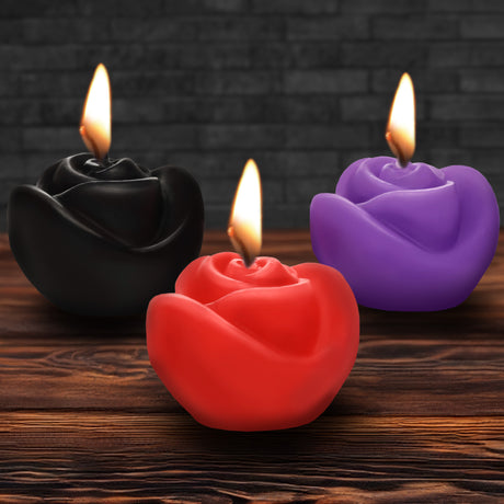 Master Series 3pc Rose Wax Candle Set (Soy, Unscented) - MS-AH229