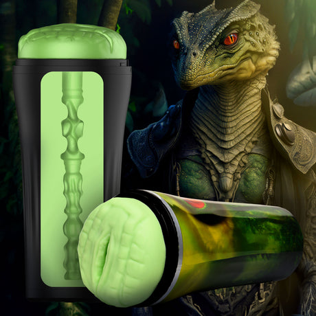 Creature Cocks Raptor Reptile Stroker Green Textured - CC-AH241-GRN