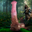 Creature Cocks Centaur Cock Silicone Dildo — 9.7in (Pink/Brown) - 848518053497