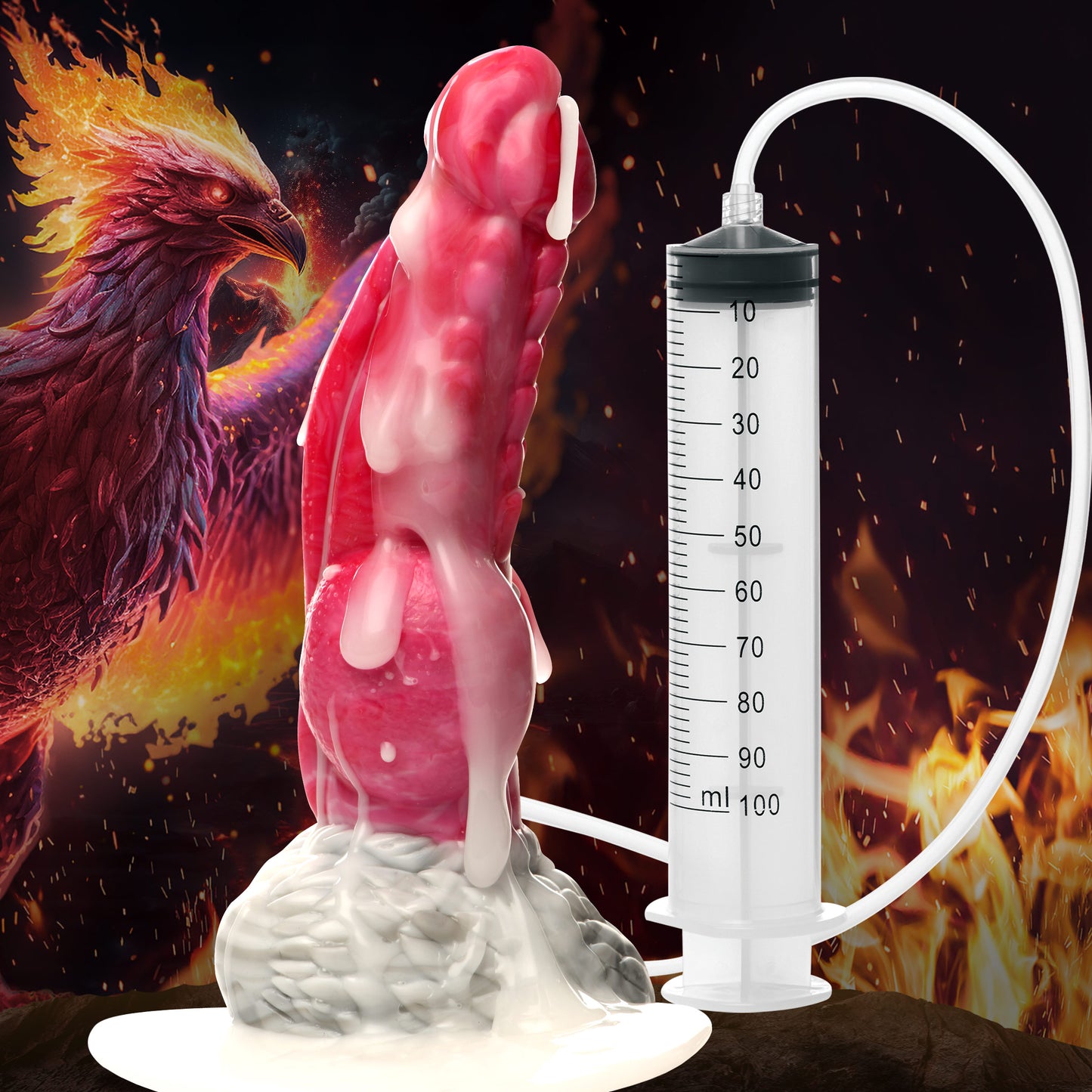 Resurrector Phoenix Squirting Silicone Dildo by Creature Cocks