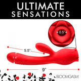 Blooming Bunny Sucking and Thrusting Silicone Rabbit Vibrator - image 3