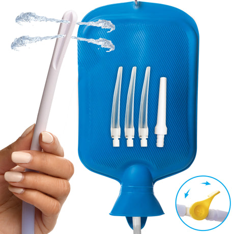 CleanStream Deluxe Shower Enema Kit with 1.85L Bag & 5 Tips - CS-AH319