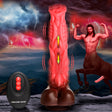 Creature Cocks Deluxe Centaur Thrusting & Vibrating Silicone Dildo — Peach/Brown - 848518053770