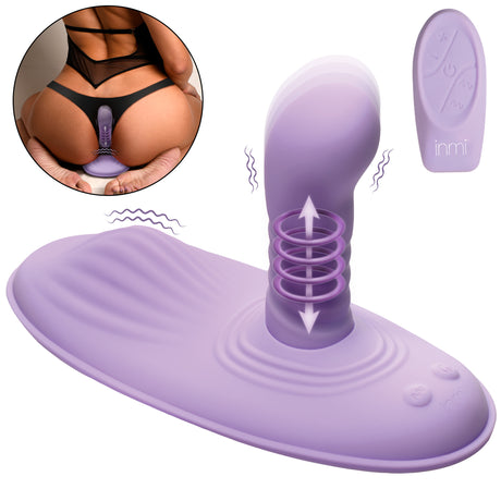 Inmi Thrust n' Grind Thrusting & Vibrating Silicone Grinder (Purple) - 848518053831