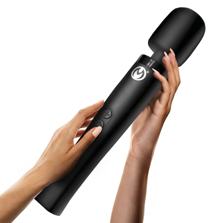 Master Series Thunderstick Pro Silicone Wand Massager, Black, 12.9 in - 848518054159