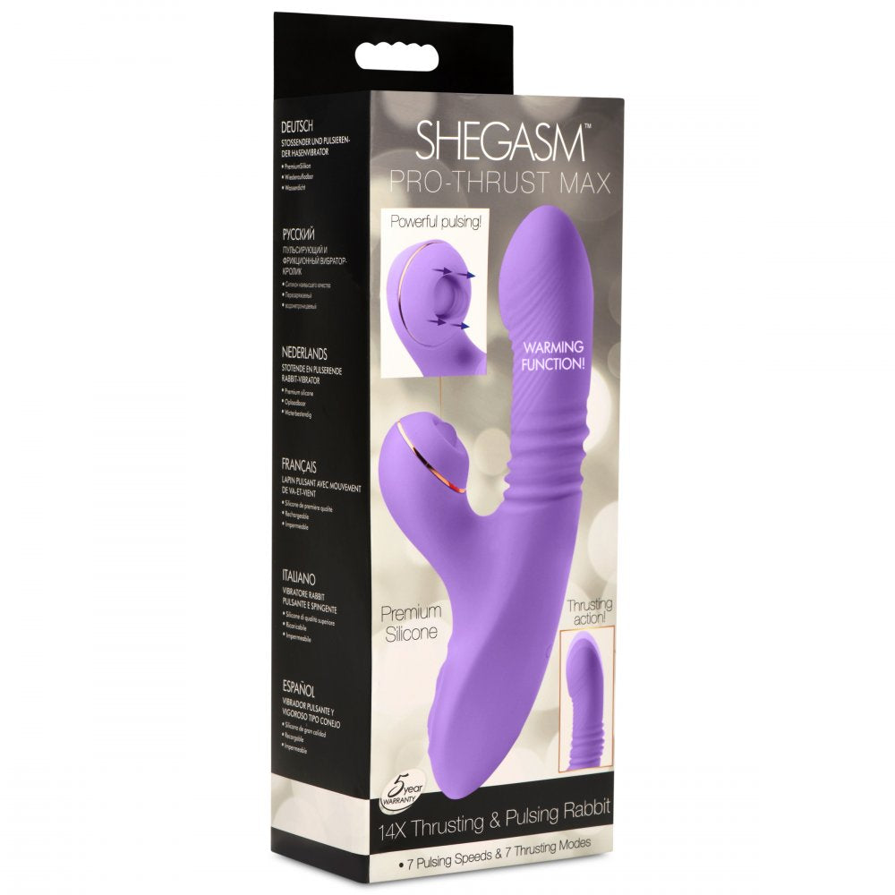Pro-Thrust Max 14X Thrusting and Pulsing Silicone Rabbit - image 9