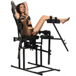 Master Series Leg Spreader Obedience Chair with Sex Machine (Black) - 848518054180