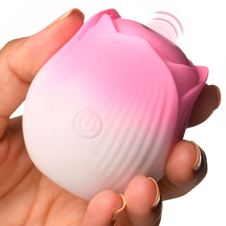 Bloomgasm Pulsing Petals Throbbing Rose Clit Stimulator, Pink - INM-AH387-PNK