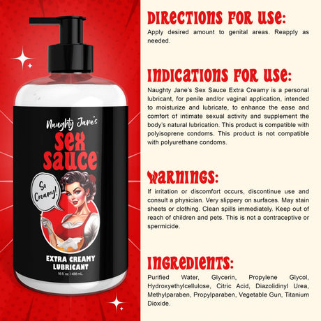 Naughty Jane's Sex Sauce Extra Creamy Lubricant - 16oz - image 9