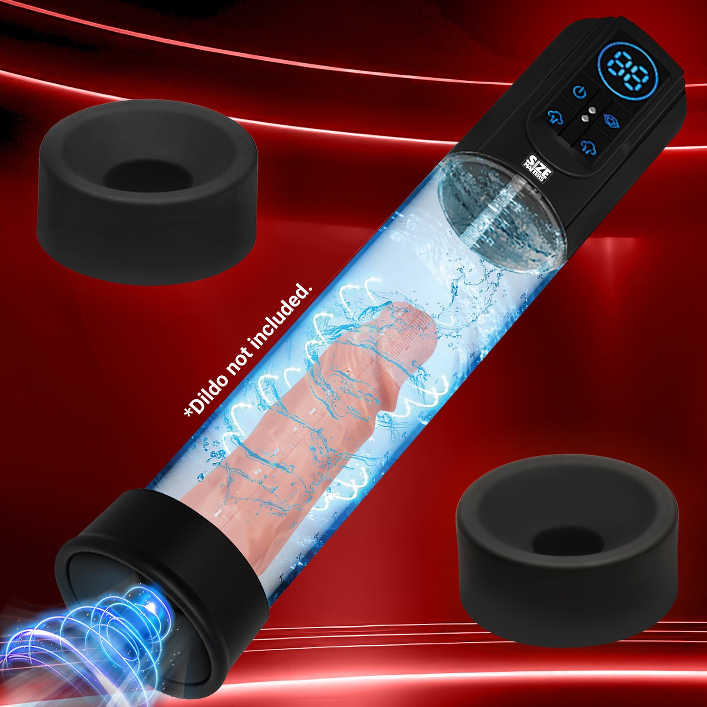 Sucking Penis Pump with Digital Display by Size Matters