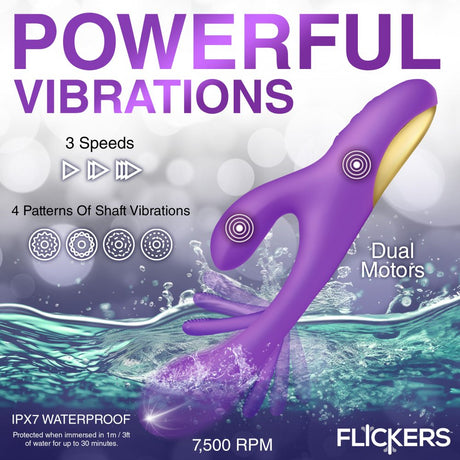 Tri Flick Silicone Flicking Rabbit Vibrator - image 3
