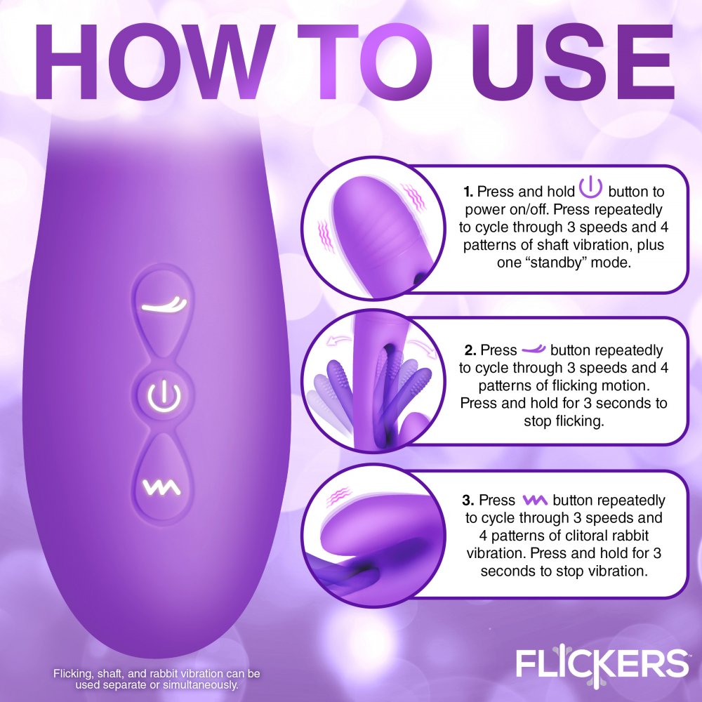 Tri Flick Silicone Flicking Rabbit Vibrator - image 8