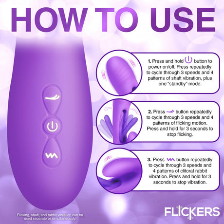 Tri Flick Silicone Flicking Rabbit Vibrator - image 8