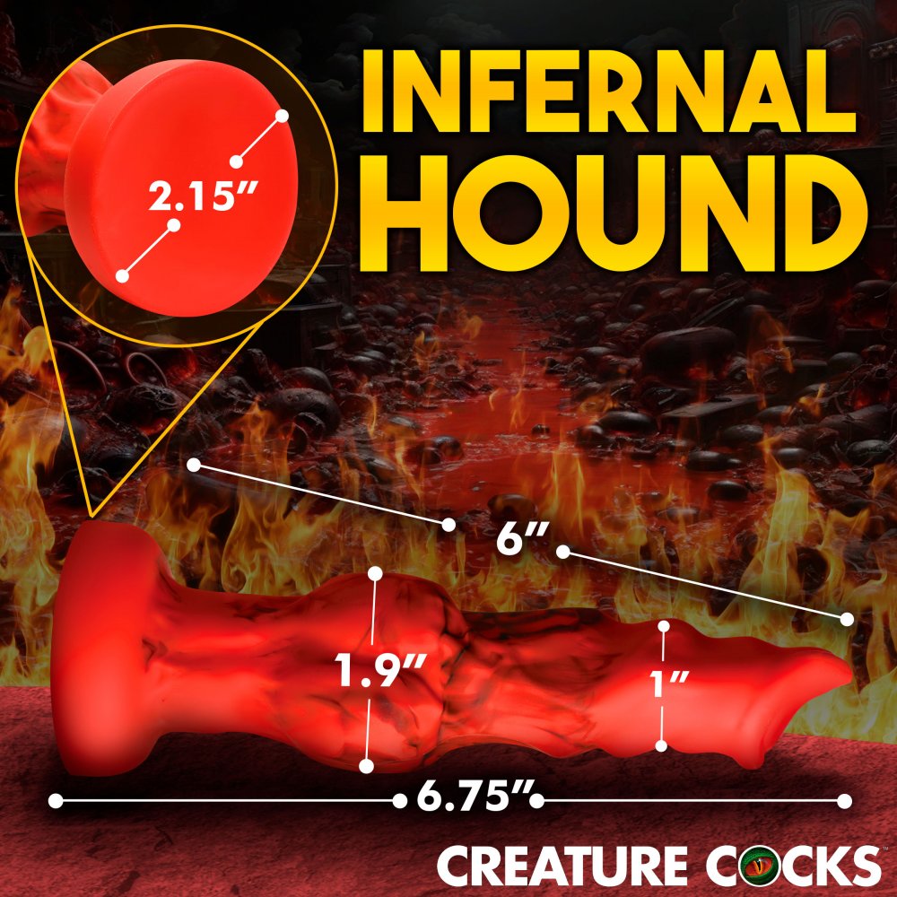 Fire Hound Silicone Dildo - Small - image 4