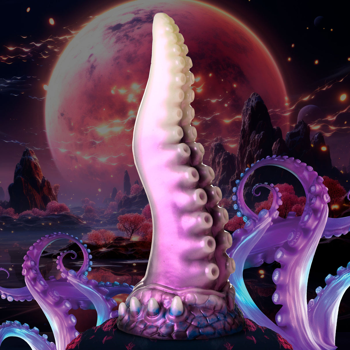 Creature Cocks Astropus Tentacle Silicone Dildo, 8.7 in - CC-AH419
