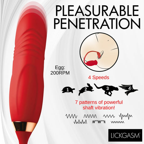 Magic Kiss Clitoral Stimulator with Thrusting Vibrator - image 6