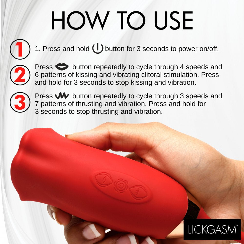 Magic Kiss Clitoral Stimulator with Thrusting Vibrator - image 8