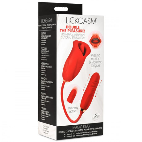 Magic Kiss Clitoral Stimulator with Thrusting Vibrator - image 9