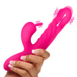 Bang! Thrusting & Vibrating Silicone Rabbit Vibrator, Pink - 848518055095