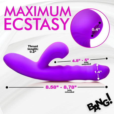 Thrusting and Sucking Silicone Rabbit Vibrator - image 4