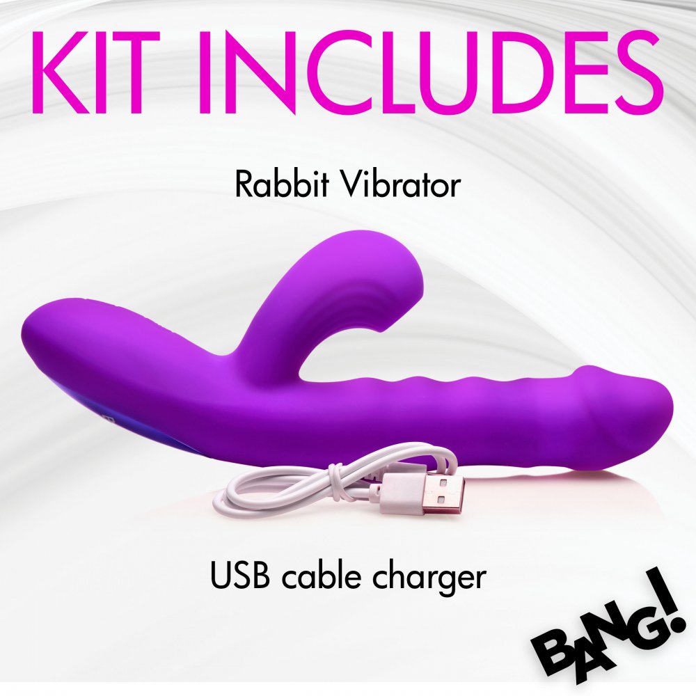 Thrusting and Sucking Silicone Rabbit Vibrator - image 7