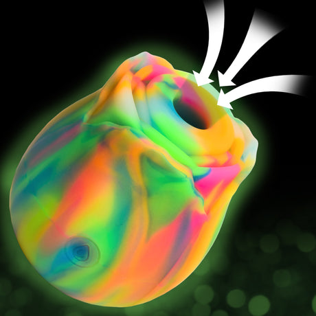Bloomgasm Glow Rose Glow-in-the-Dark Clitoral Stimulator (Rainbow) - INM-AH435