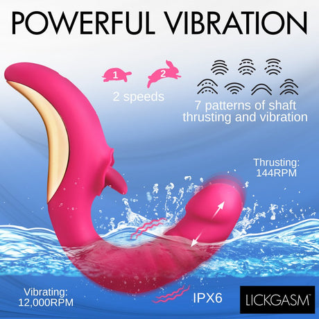 Tease and Please Thrusting and Licking Vibrator - image 3