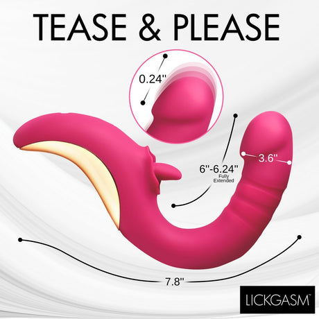 Tease and Please Thrusting and Licking Vibrator - image 4