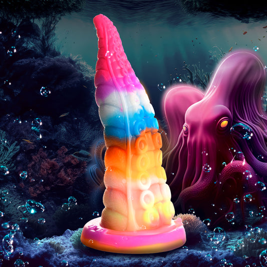 Luminoctopus Glow-In-The-Dark Tentacle Silicone Dildo by Creature Cocks