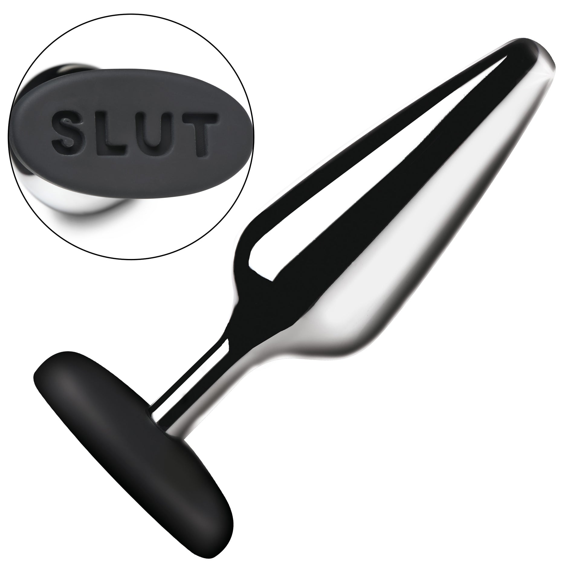 Butt Slut Metal & Silicone Butt Plug by Master Series