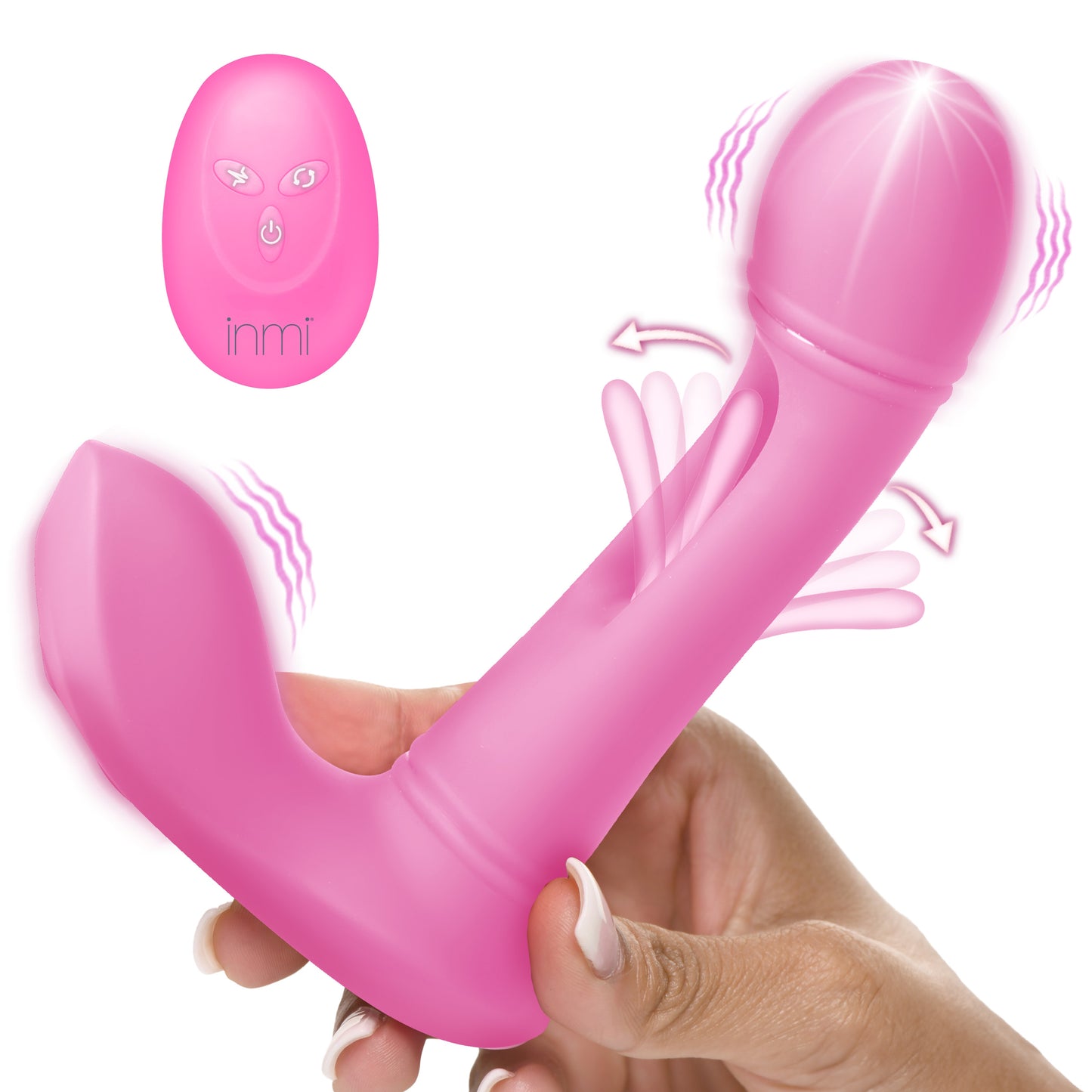 G-Flick G-Spot Flicking Silicone Vibrator with Remote by Inmi