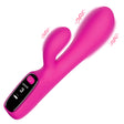 Bang! Silicone Rabbit Vibrator with LED Display, Pink, 7in - 848518055323