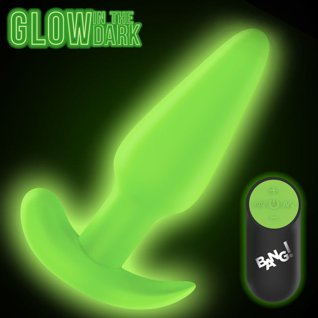 Bang! Glow-in-the-Dark Silicone Butt Plug, 3.5in Insertable - BNG-AH459