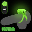 Bang! Glow-in-the-Dark Silicone Vibrating Cock Ring — Green - BNG-AH460