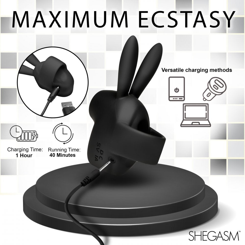 Sucky Bunny Clit Stimulator - Black - image 6