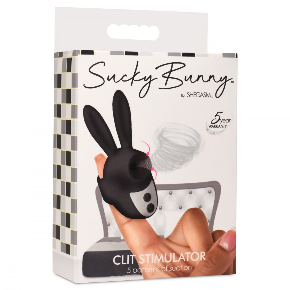 Sucky Bunny Clit Stimulator - Black - image 8