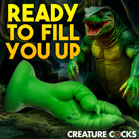 Raptor Claw Fisting Silicone Dildo - Green - image 3