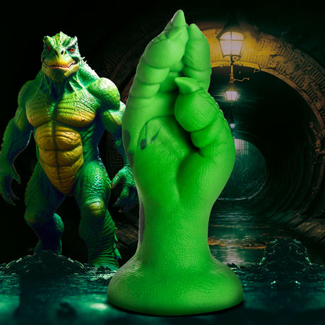 Creature Cocks Raptor Claw Silicone Dildo, Green — 8.6 in - CC-AH469-GREEN