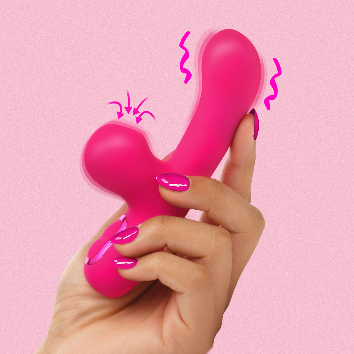 Bang! Mini Suction G-Spot Rabbit Vibrator, Pink, Silicone, USB Rechargeable - BNG-AH476