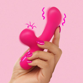 Bang! Mini Suction G-Spot Rabbit Vibrator, Pink, Silicone, USB Rechargeable - BNG-AH476