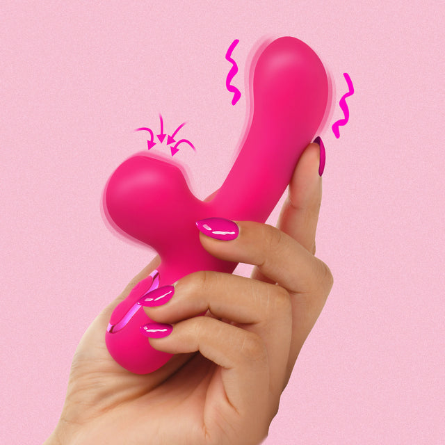Bang! Mini Suction G-Spot Rabbit Vibrator, Pink, Silicone, USB Rechargeable - BNG-AH476