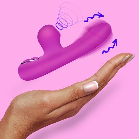 Bang! Mini Suction Rabbit Vibrator — Purple, Rechargeable - 848518055736