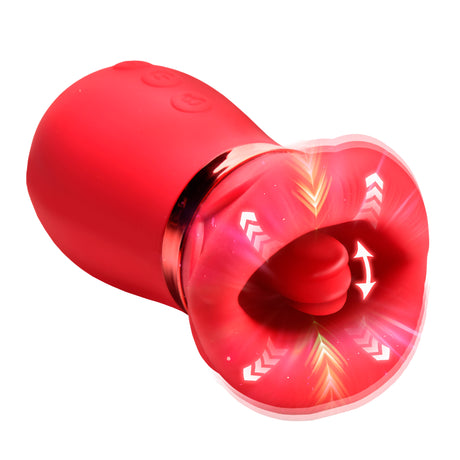 Lickgasm Kiss Me More Kissing, Sucking & Vibrating Clitoral Stimulator — Red - 848518055842